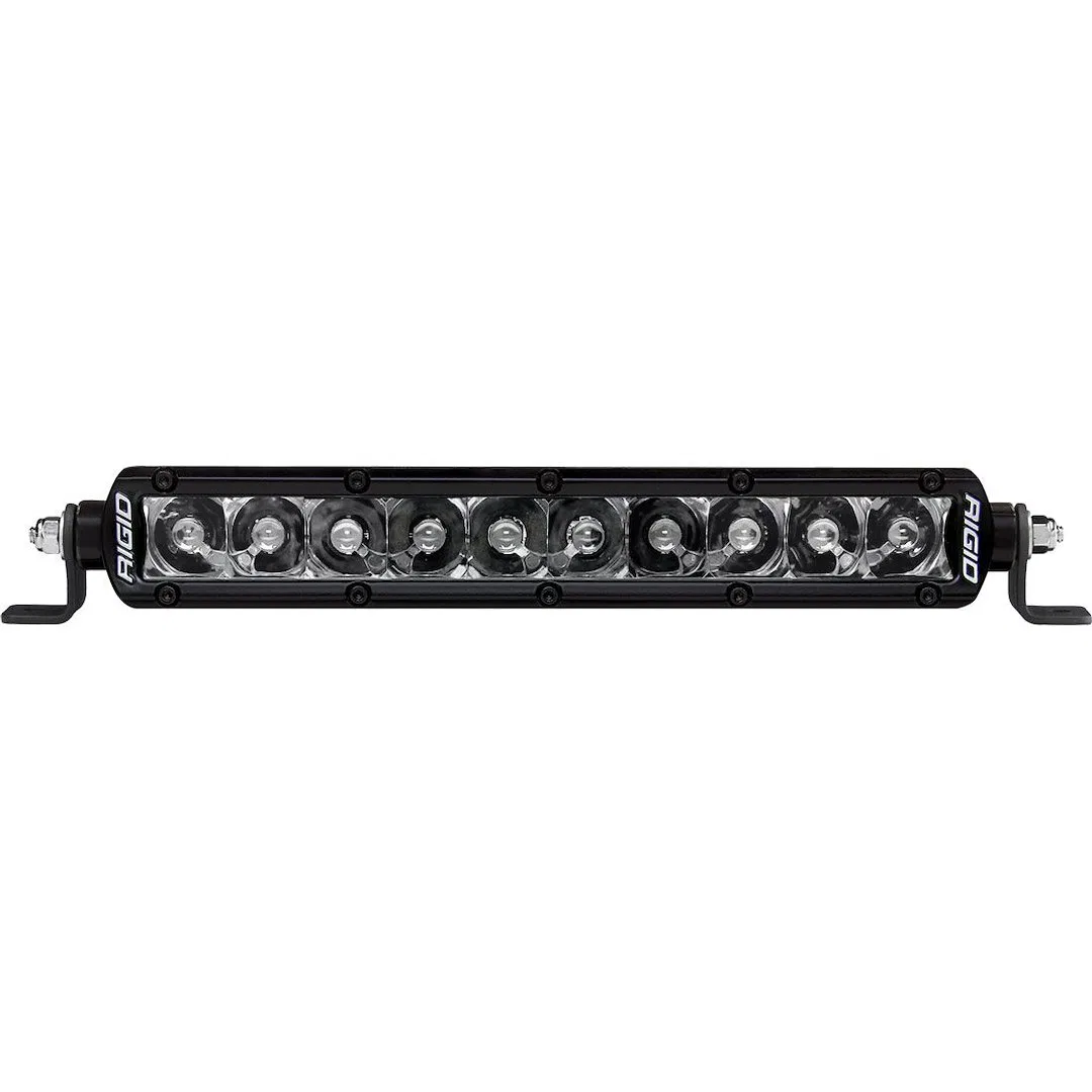 910213BLK – RIGID IND Light Bar, LED 10 Inch Length 10 Clear Bulb 61 Watt/ 4.36 Amp Draw Spot Beam 7920 Raw Lumens Bl...